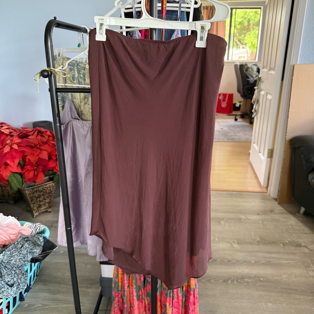 Banana Republic Chocolate Brown Midi Skirt